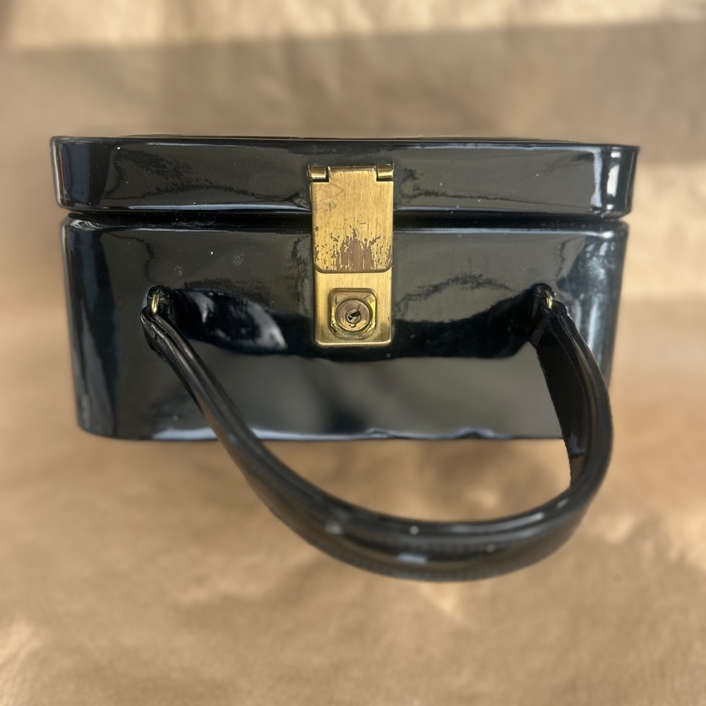 Vintage 1960’s Elizabeth Arden Train Case patent leather - Picture 8 of 10